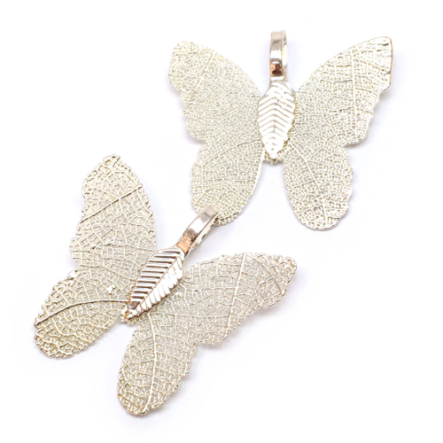 Подвеска под серебро "Бабочка" 30х28 мм