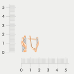 Женские серьги из розового золота 585 пробы с фианитами (арт. 40202700)