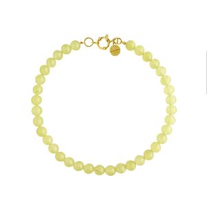 Колье из бусин камня Lime