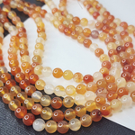 Сердолик (карнеол), бусины, гладкий шар, р-р 8мм