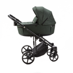 Детская универсальная коляска Adamex ZICO NEW LUX ZN-TK50 2в1 (Темно-зеленая ткань)