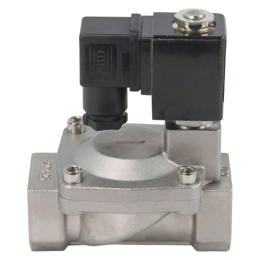 Two way normally closed indirect acting electric solenoid valve Elephant VS2W-401E-PU-NC G EPDM 110/220V, body material - stainless steel AISI 304, seal - EPDM