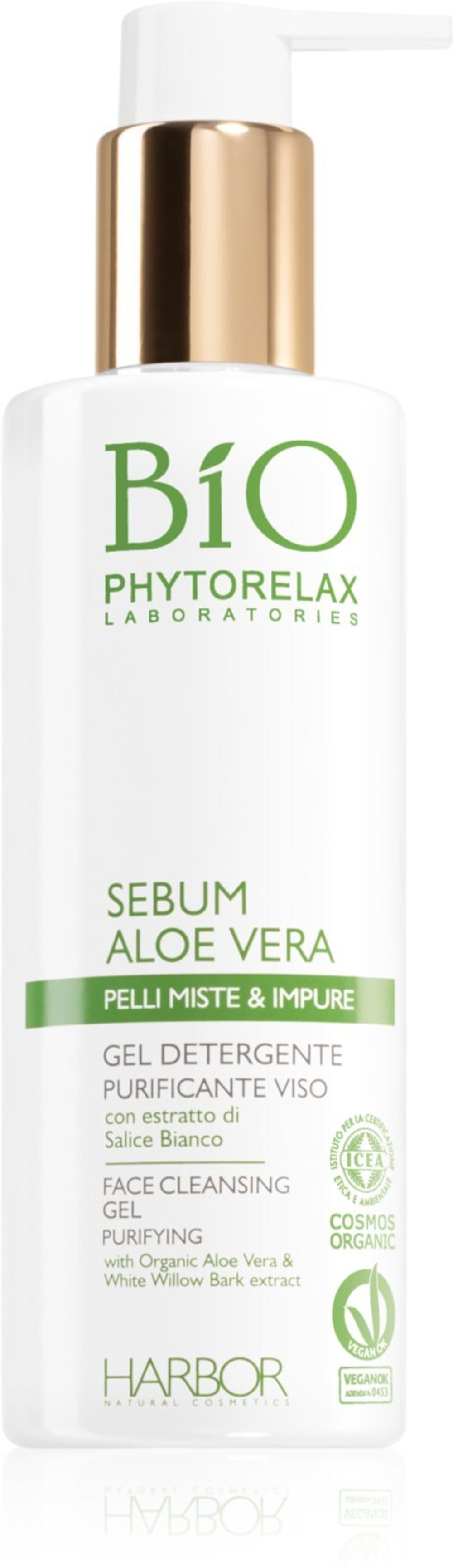Phytorelax Laboratories Bio Sebum Aloe Vera - нежный очищающий гель с алоэ вера /   200  ml  / GTIN 8030976015953