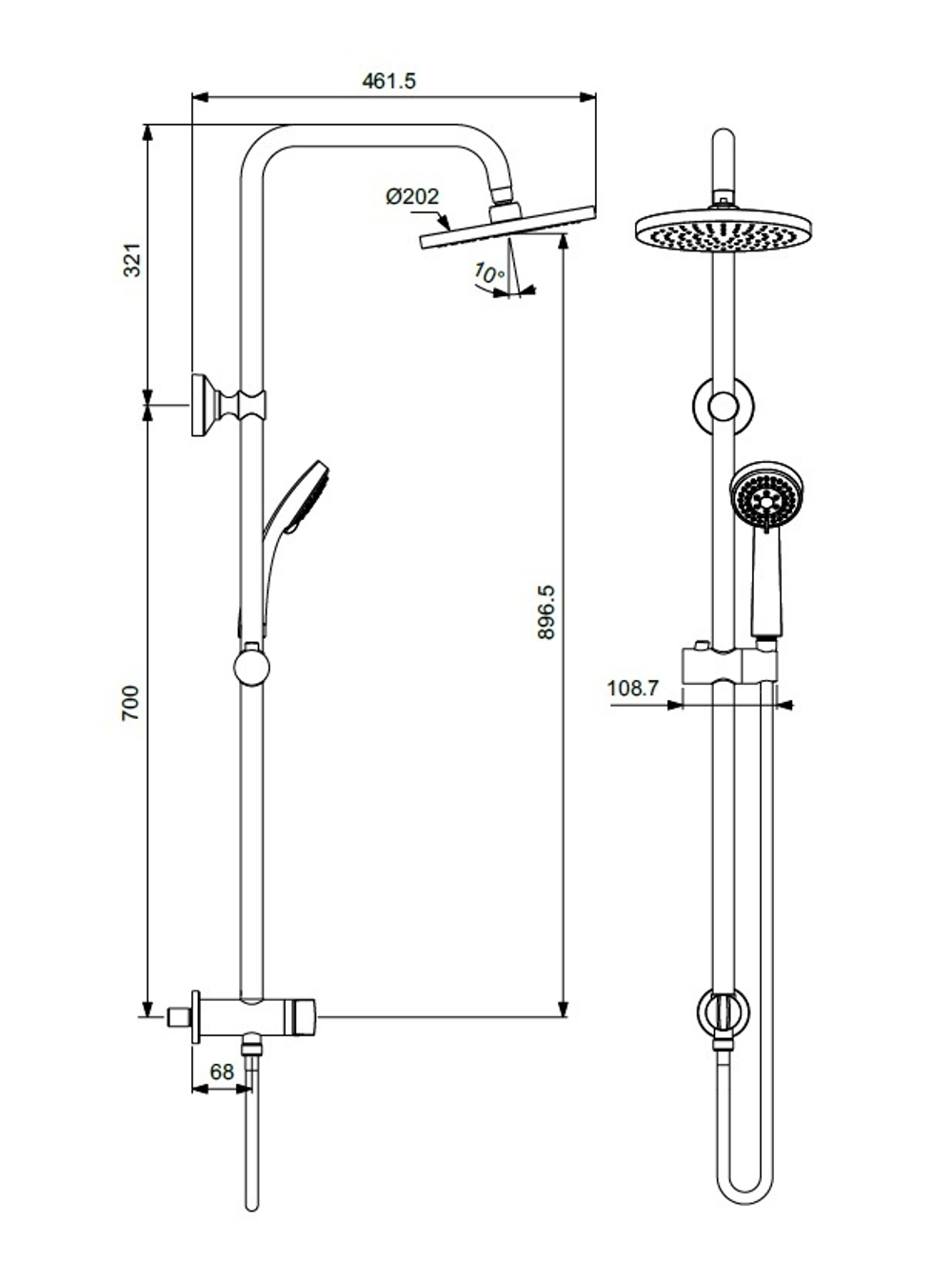 Душевая система VIDIMA BALANCE BA273AA