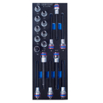 Набор торцевых насадок HEX, TORX и SPLINE, ложемент, 17 предметов KING TONY 9-4147PRV