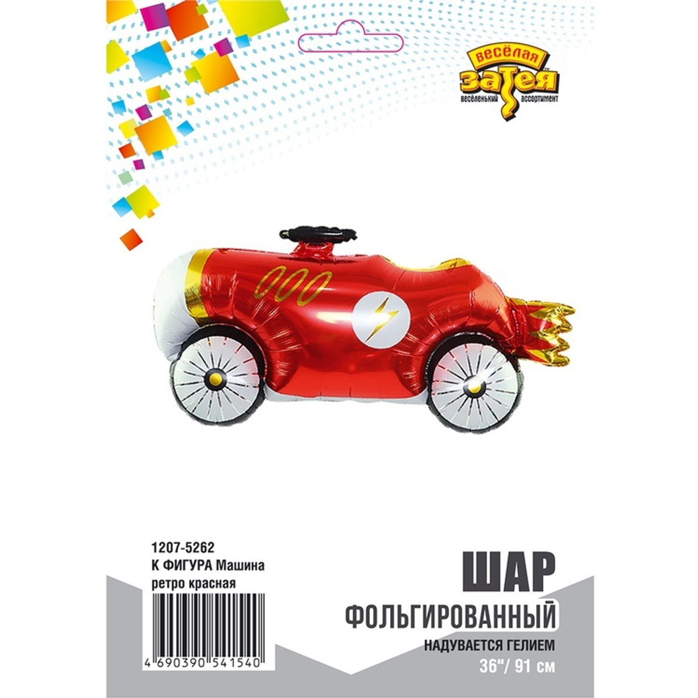 К ФИГУРА Машина ретро красная, 91 см