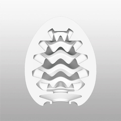 Супер эластичный мастурбатор в виде яйца Wavy (Цвет: белый)