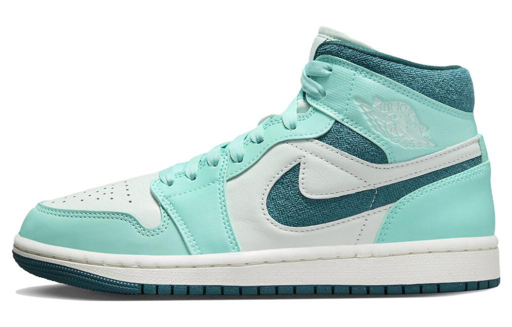 Кроссовки Jordan Air Jordan 1 Mid "Bleached Turquoise" (Женская размерная сетка)