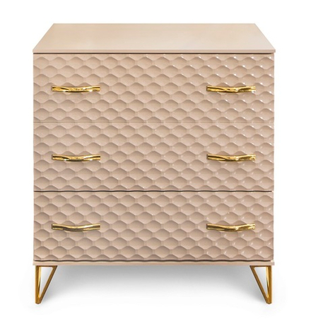 Lara (Эра) Комод (бежевый глянец)