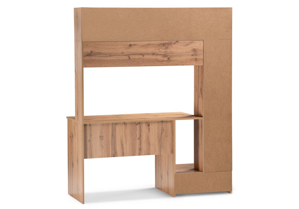 Письменный стол Лайт 03.243 150х57х180 дуб золотой (craft) / белый премиум