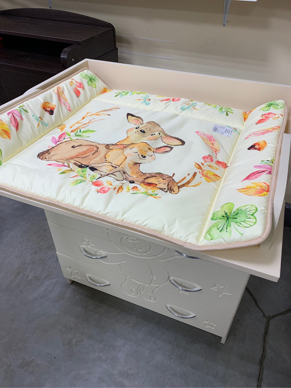 Матрасик для пеленания 800*670 ЗВЕРЯТА (Оленята)