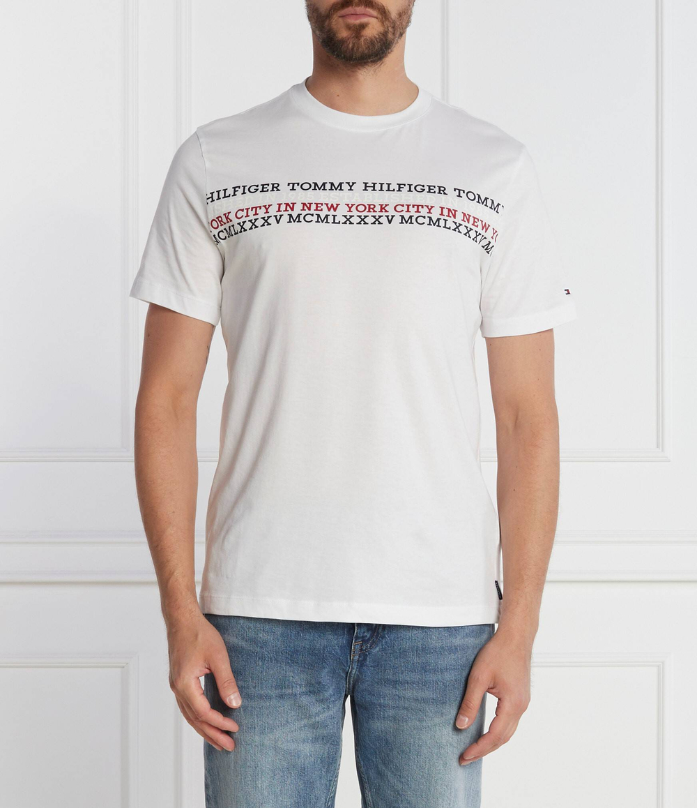 Футболка CENTER CHEST STRIPE TEE Tommy Hilfiger - белый(MW0MW32618)