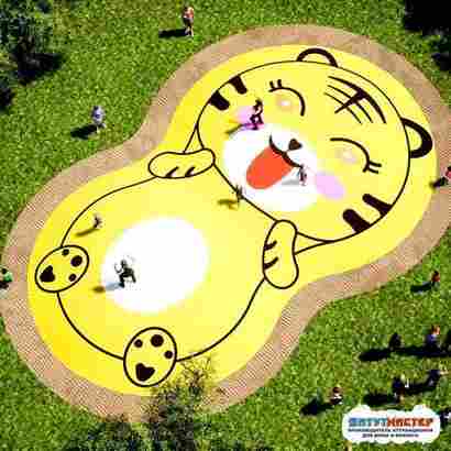 Надувная подушка на платформе «Весёлый тигрёнок» 21,3×14,5×1,35 м