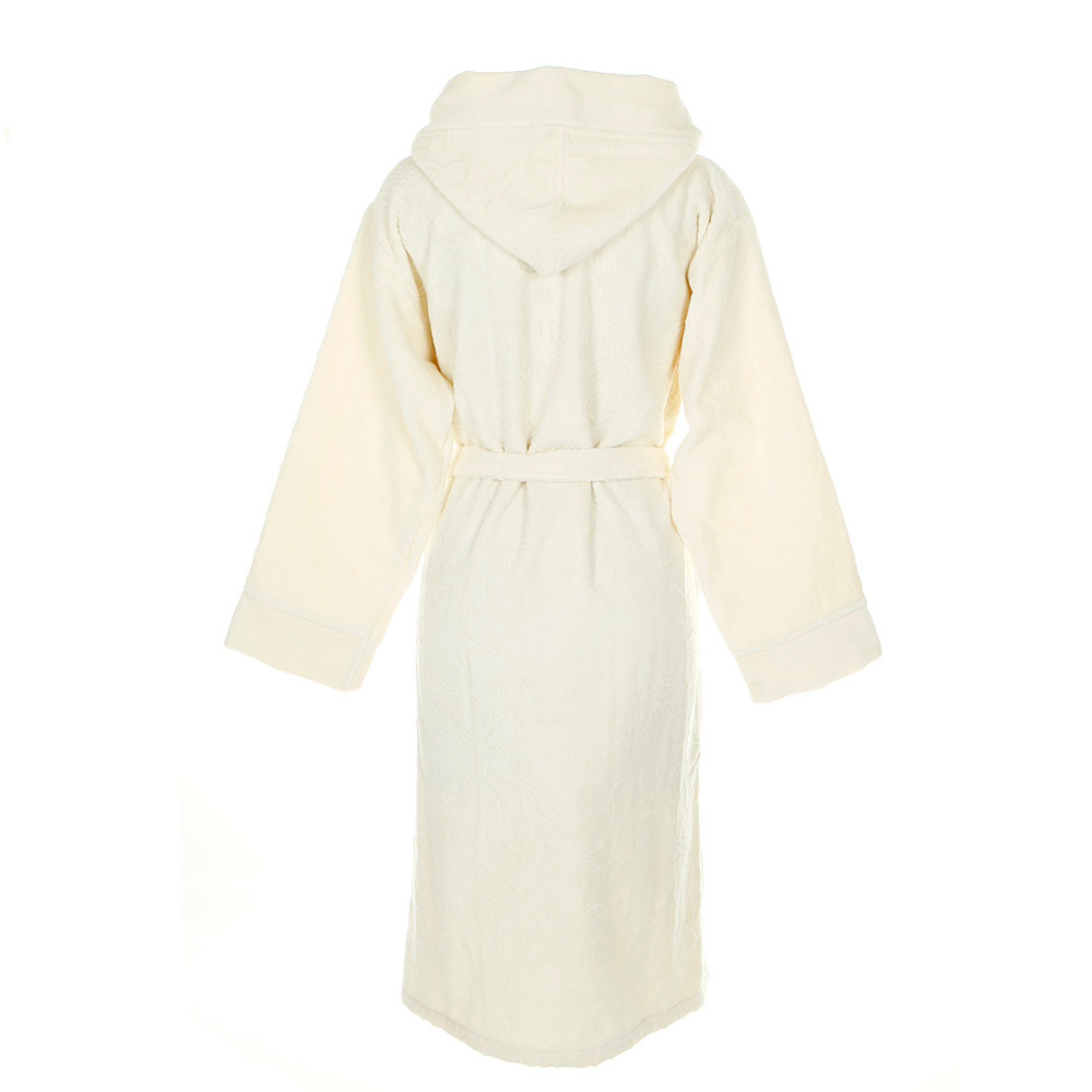 Халат велюровый Roberto Cavalli Logo слоновая кость Италия вид сзади