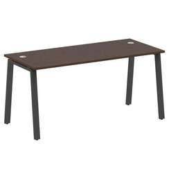 Metal System Стол письменный на А-образном м/к БА.СП-4 Венге Цаво/Металл Антрацит 1600*720*750