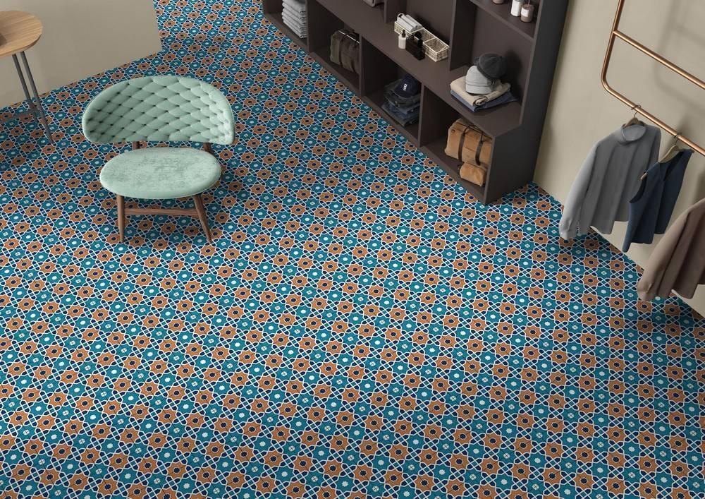 Ennface Pattern Kaleidoscope Blue 22x25