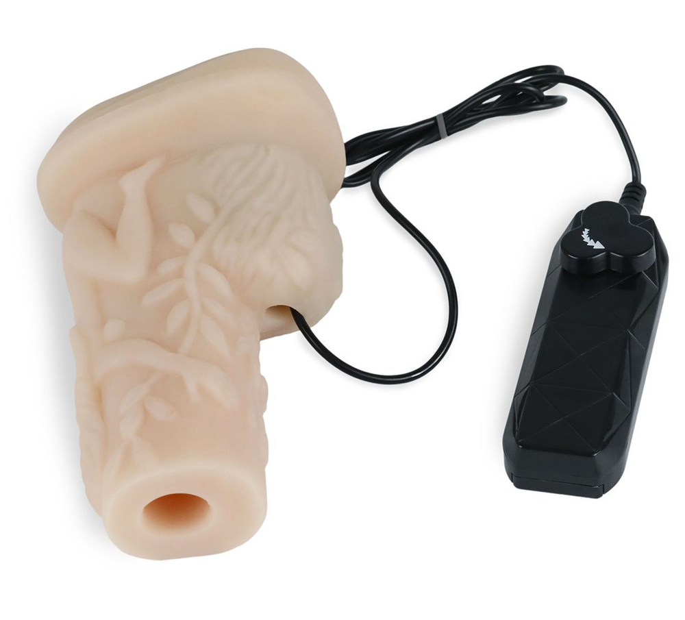 Реалистичный мастурбатор-вагина с вибрацией (Цвет: телесный)