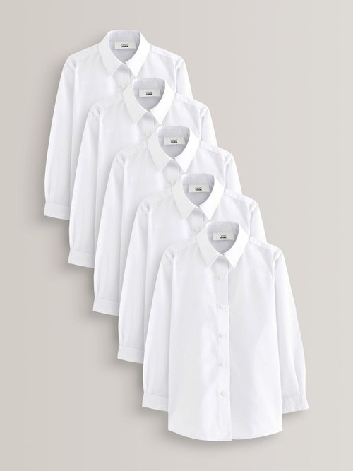 Рубашка школьная для девочки Next 949-146, 5 шт., Белый