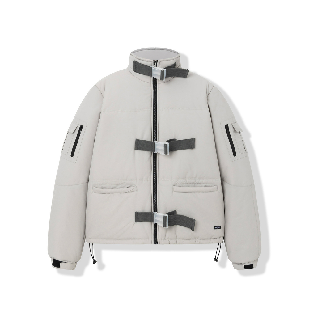 Светло-серая зимняя куртка YMKASHIX