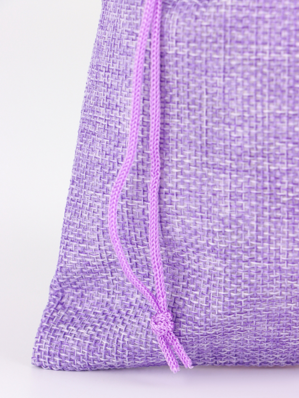 Холщовый мешочек для украшений, подарков и трав, текстиль «Эко», сиреневый, 15×21 см