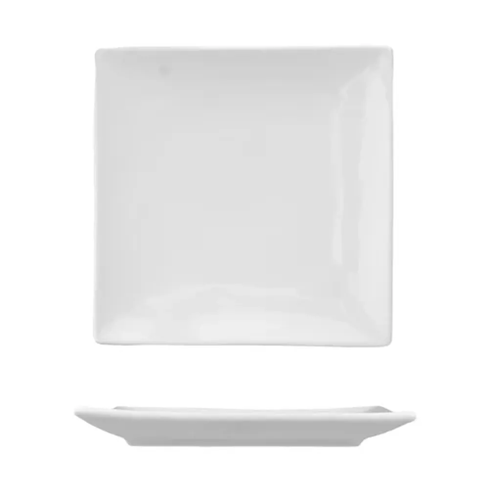 Тарелка 20*20 см h2,4 см квадратная белая фарфор NEW P.L. Proff Cuisine [4]