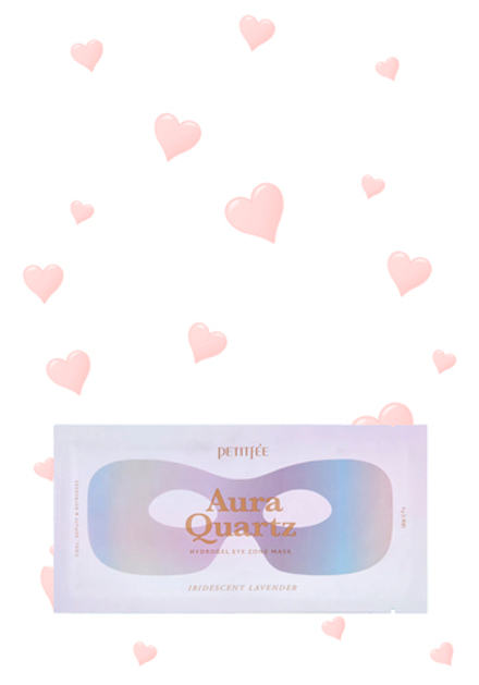 Petitfee Aura Quartz Hydrogel Eye Zone Mask Iridescent Lavende Гидрогелевая маска для области вокруг глаз с жемчужной пудрой