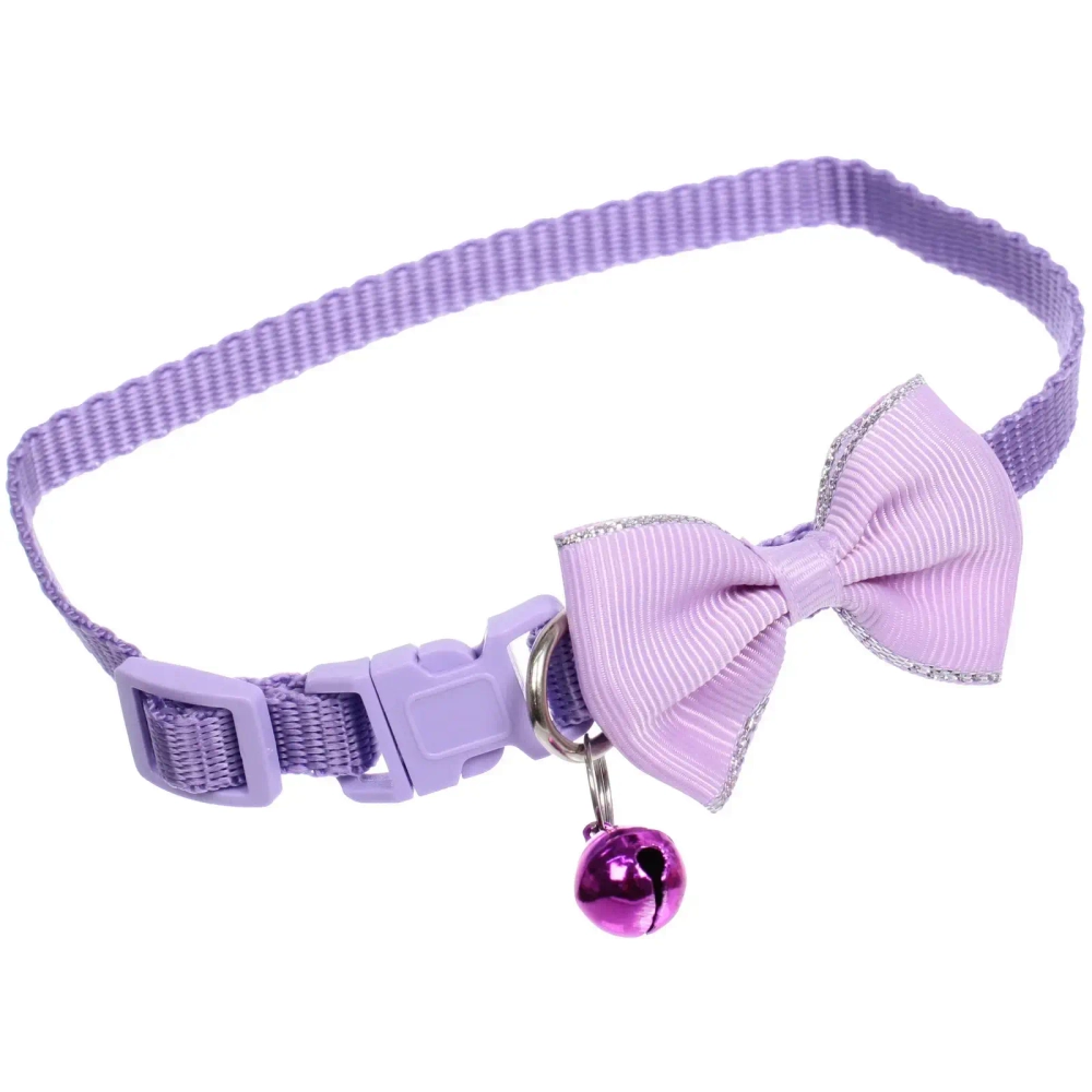 Ошейник с колокольчиком 1*19-32см «Zoo City-Классическая бабочка» микс цветов (минивложение 12шт)