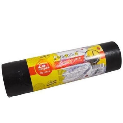 Мешок д/мусора ПВД 200 л (10 шт.) рулон с завязками "СТАНДАРТ"Ромашка (1/10 шт.) ЗВС-200/10/10/Ч