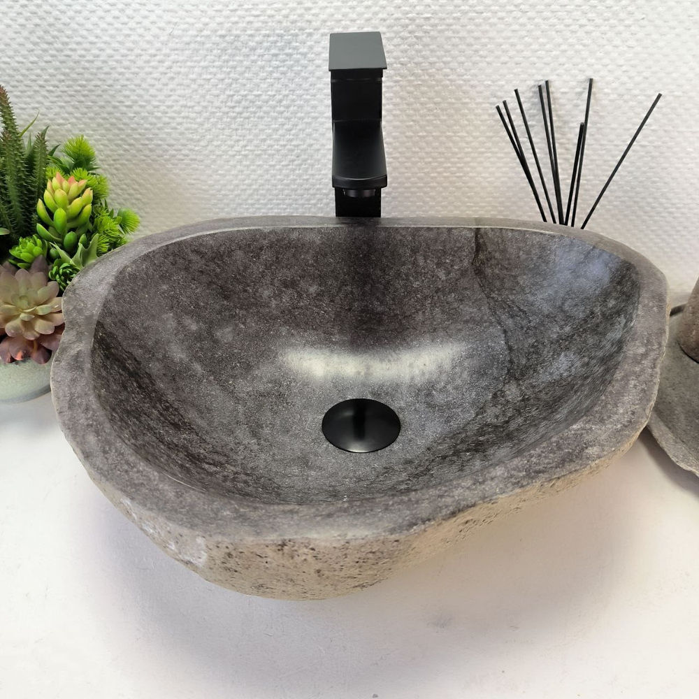 Раковина из речного камня RS-63566 (48*37*15) 0122