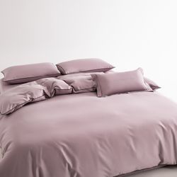 Комплект постельного белья Однотонный Сатин Элитный «Розовая гармония»