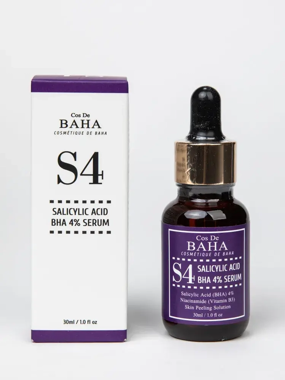 [COS DE BAHA] Кислотная сыворотка для проблемной кожи SALICYLIC ACID 4% EXFOLIANT SERUM (S4), 30 мл