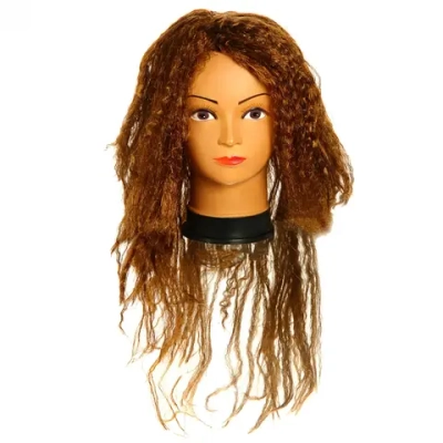 Парик карнавальный «Гофре объемное», Темный русый