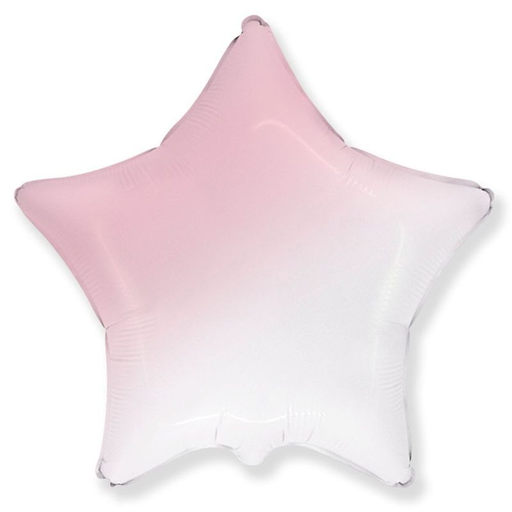 Звезда 18&quot; Бело-розовый градиент / White-Pink gradient Fm