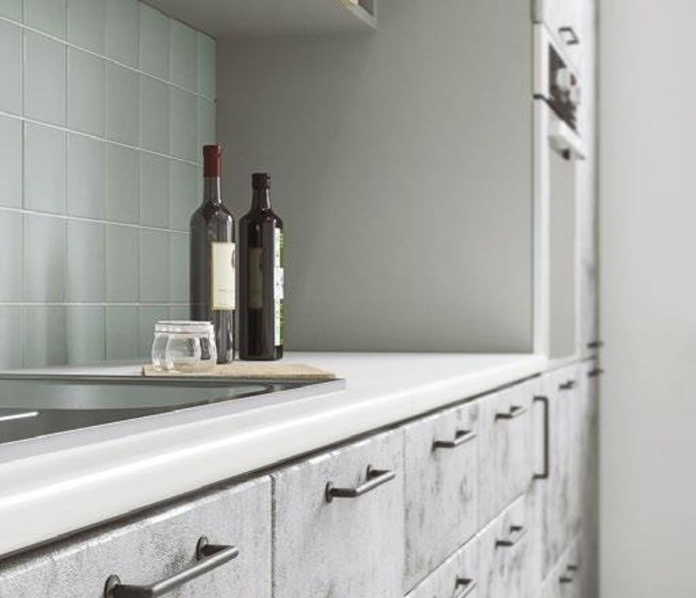 Модульный кухонный гарнитур «Лофт» 3800/2600 (бетон темный/дуб цикорий)