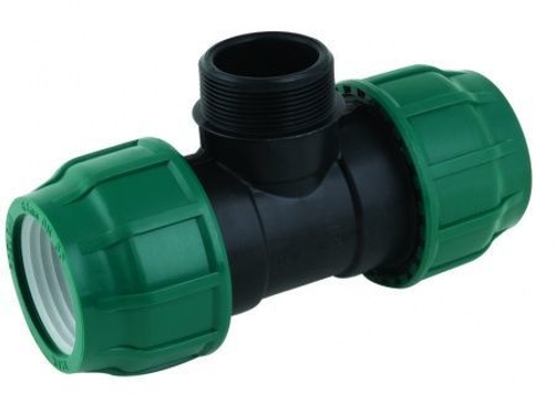 Тройник с наружной резьбой для п/э 25х1/2"х25;