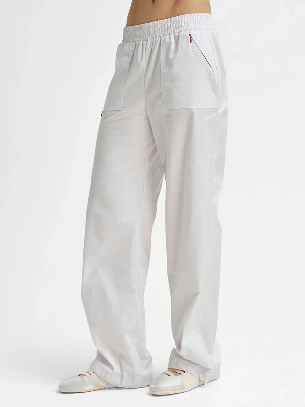 Брюки свободные медицинские женские Йошо, белый хлопок