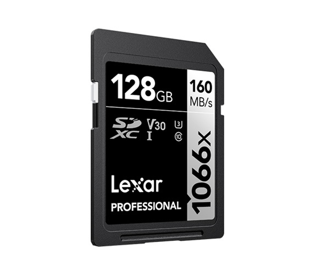 Карта памяти Lexar Professional 1066x Silver SDXC 128GB UHS-I U3 V30, R/W 160/120 МБ/с