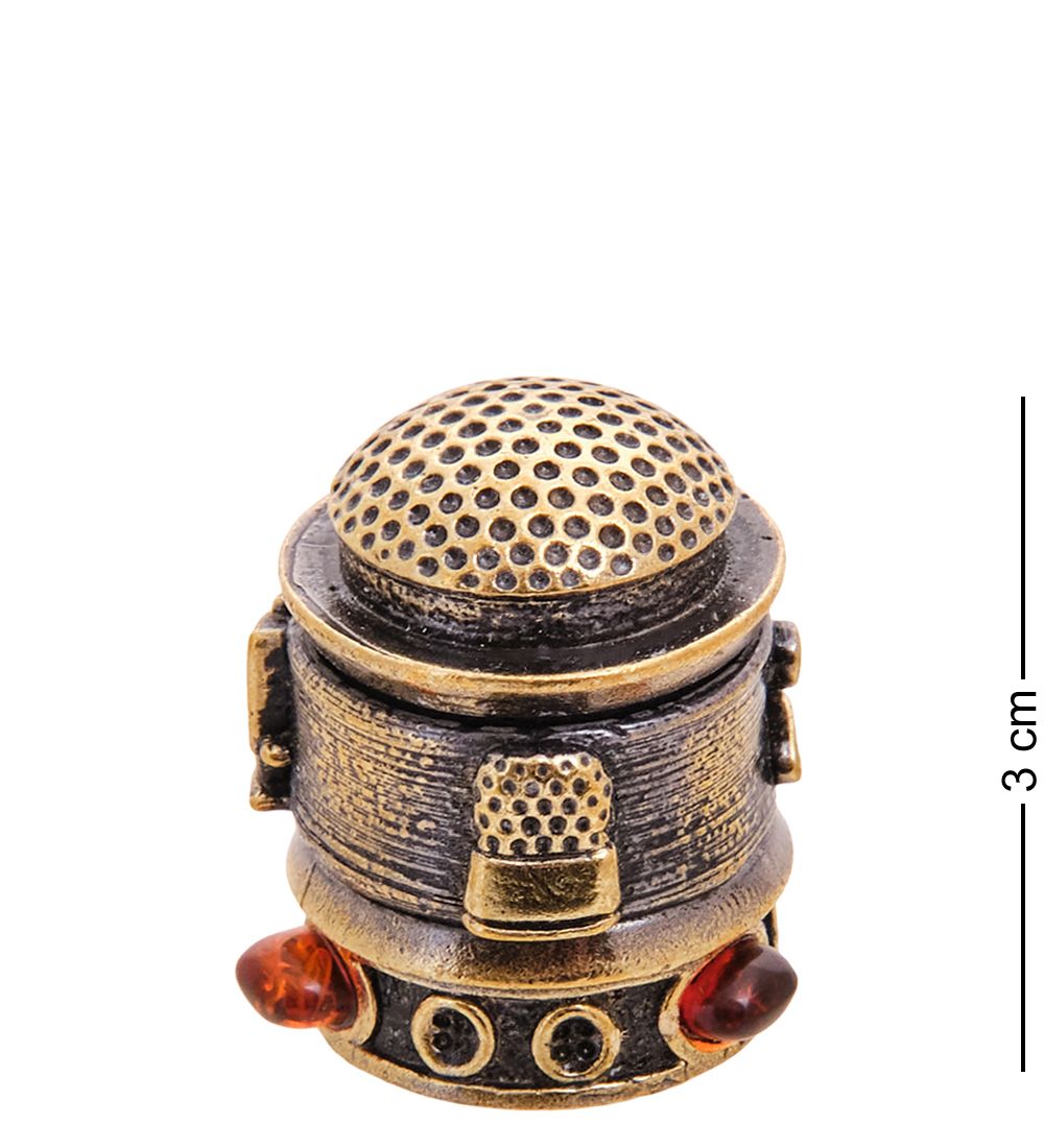 AM-3571 Наперсток-вращающийся «Швея» (латунь, янтарь)
