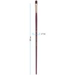 Кисть художественная синтетика бордовая Гамма "Вернисаж", плоскоовальная №8, длинная ручка