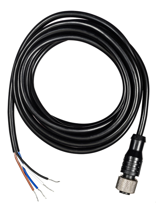 Кабель с разъёмом 10 метров. Разъём M12 прямой. 4-pin KJT-J12S4-10M-TA