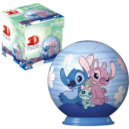 Ravensburger - 3D пазл Шар: Дисней Стич, Андзия и Скрамп 54 детали. 115990