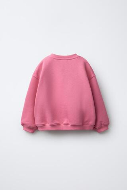 ZARA ТОЛСТОВКА С ВЫШИВКОЙ «КАПИБАРА И СЕРДЦЕ», КОРАЛЛОВО-КРАСНЫЙ