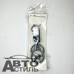 Брелок для ключей МЕТАЛЛ СУЗУКИ\SUZUKI круглый РУЛЬ с 2ным карабином