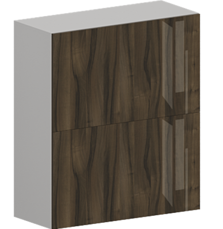 Кухня Модуль ШВГ 802Г Белый / Орех Миланский