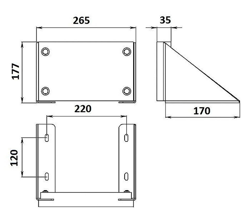 Транец для подвесного мотора "Мореман", регулируемый угол (10247257)