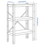 Стеллаж - IKEA BROR, 65х40х110 см, черный, БРУР ИКЕА