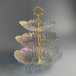 Lenardi 200-162 Трехъярусная этажерка в под.уп.(х8)Стекло