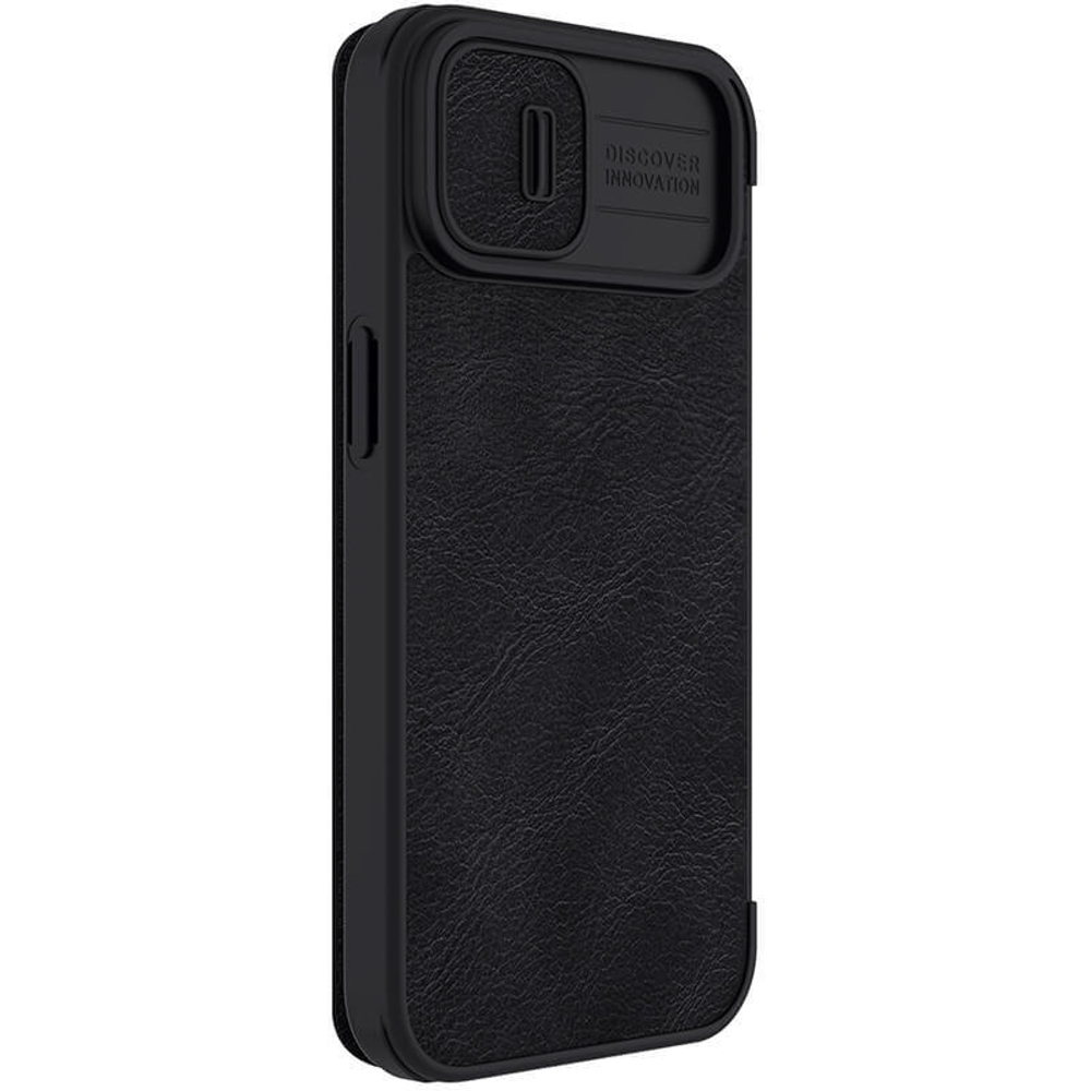 Кожаный чехол-книжка Nillkin Leather Qin Pro c защитой камеры для iPhone 14 Plus