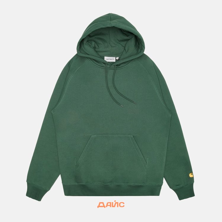 Толстовка мужская Carhartt WIP Hooded Chase Sweatshirt  артикул:I033661_sycamore - купить в магазине Дайс