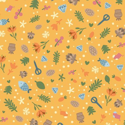 Якутский принт. Оранжевый